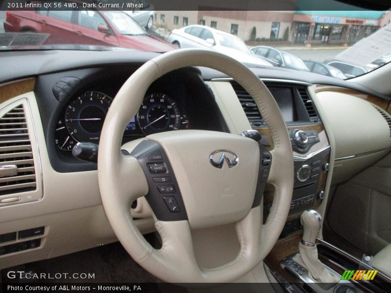 Dark Currant / Wheat 2011 Infiniti QX 56 4WD