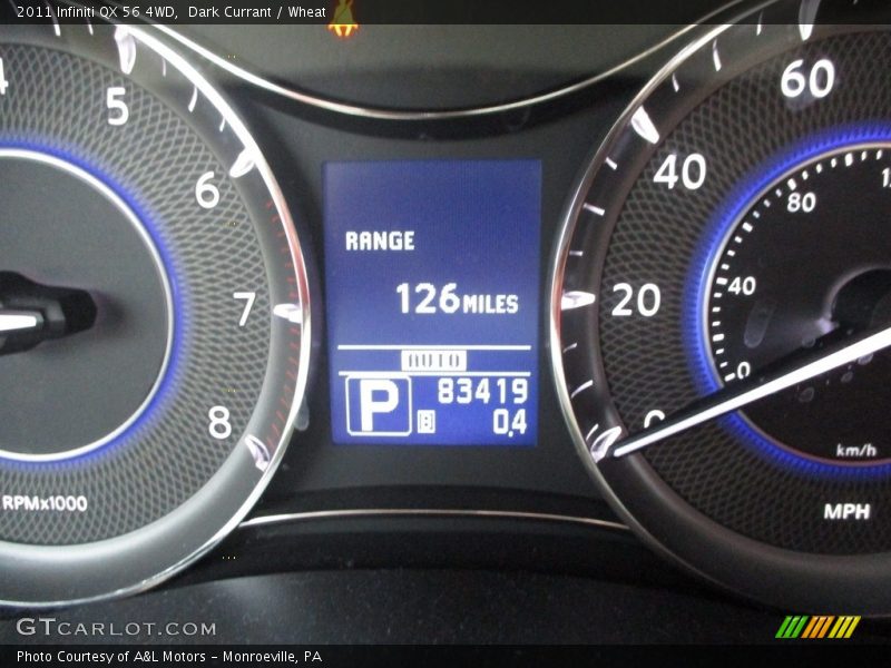 Dark Currant / Wheat 2011 Infiniti QX 56 4WD