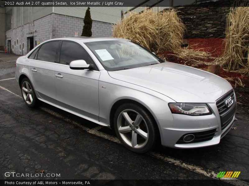 Ice Silver Metallic / Light Gray 2012 Audi A4 2.0T quattro Sedan