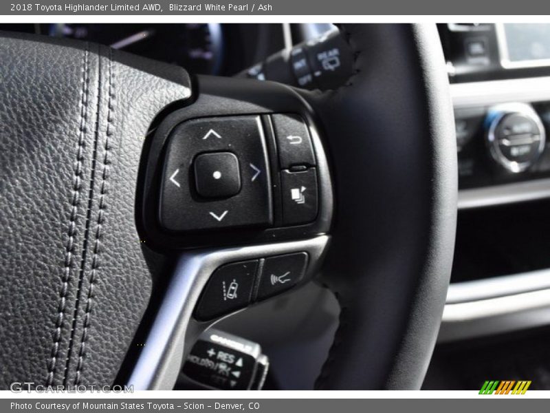 Blizzard White Pearl / Ash 2018 Toyota Highlander Limited AWD