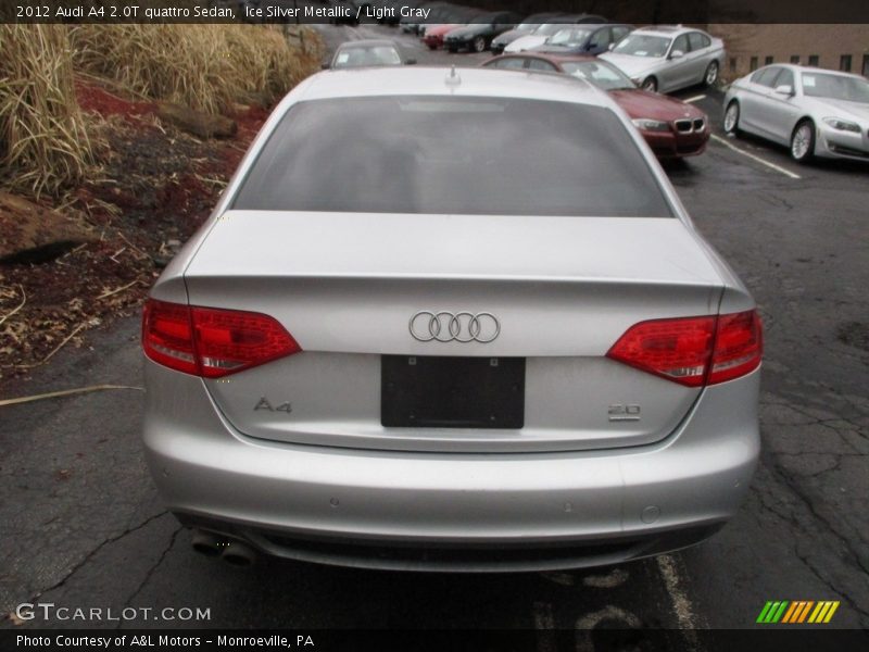 Ice Silver Metallic / Light Gray 2012 Audi A4 2.0T quattro Sedan