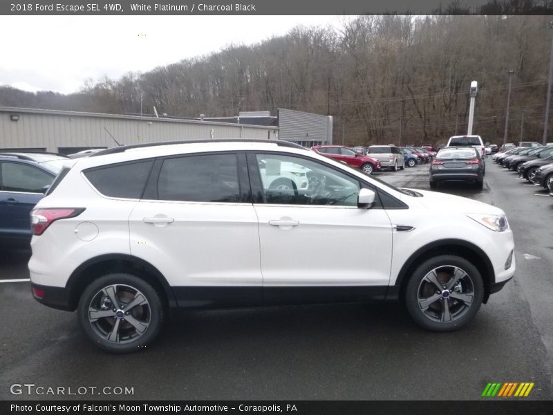 White Platinum / Charcoal Black 2018 Ford Escape SEL 4WD