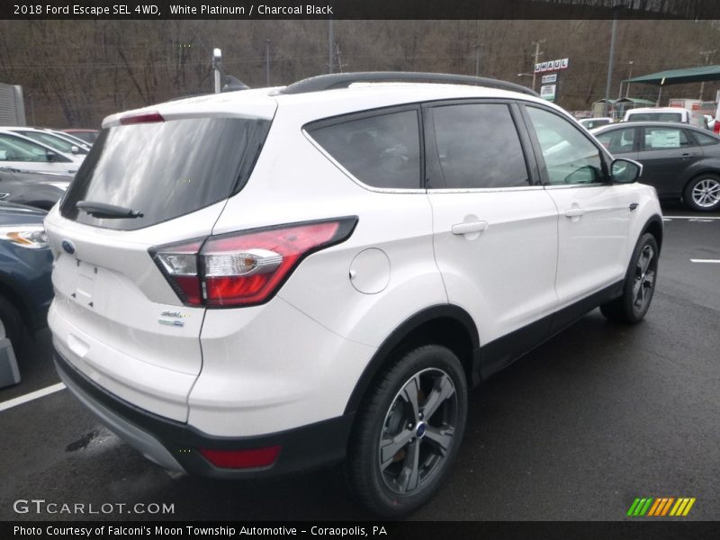 White Platinum / Charcoal Black 2018 Ford Escape SEL 4WD