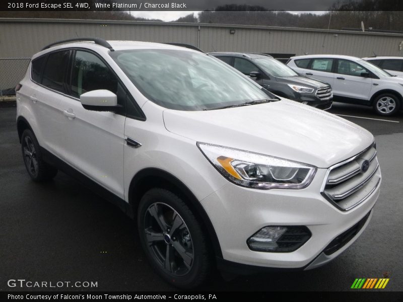 White Platinum / Charcoal Black 2018 Ford Escape SEL 4WD