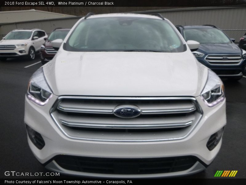 White Platinum / Charcoal Black 2018 Ford Escape SEL 4WD