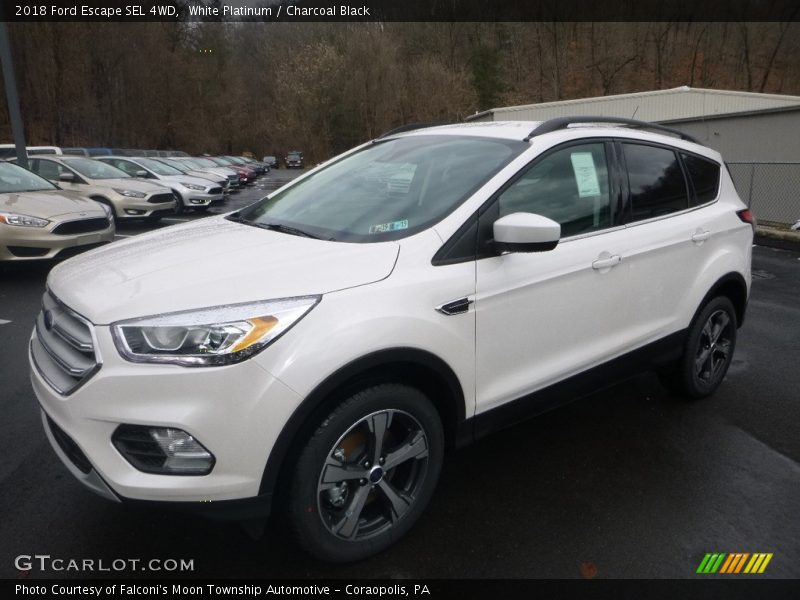 White Platinum / Charcoal Black 2018 Ford Escape SEL 4WD