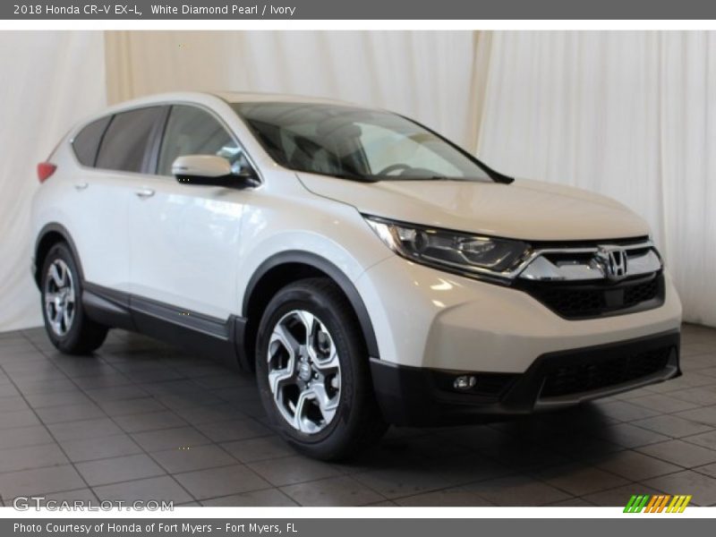 White Diamond Pearl / Ivory 2018 Honda CR-V EX-L