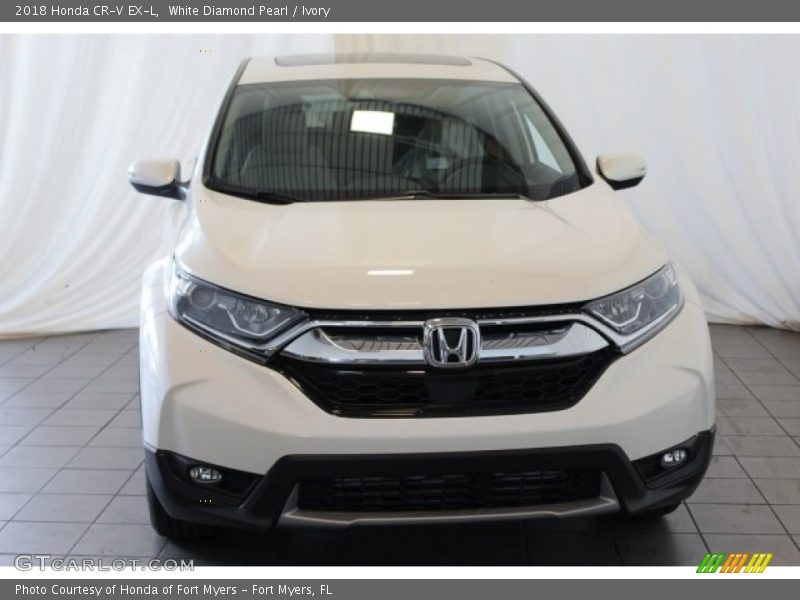 White Diamond Pearl / Ivory 2018 Honda CR-V EX-L