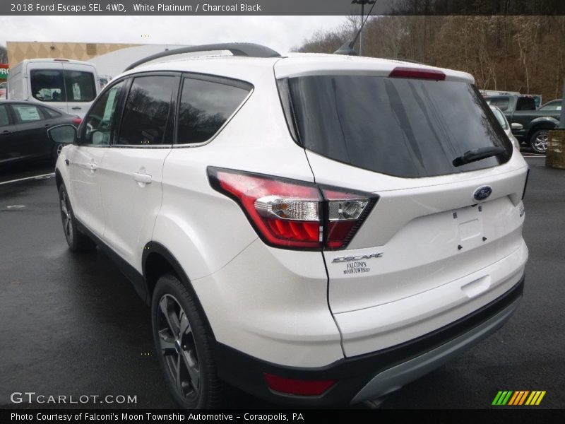 White Platinum / Charcoal Black 2018 Ford Escape SEL 4WD
