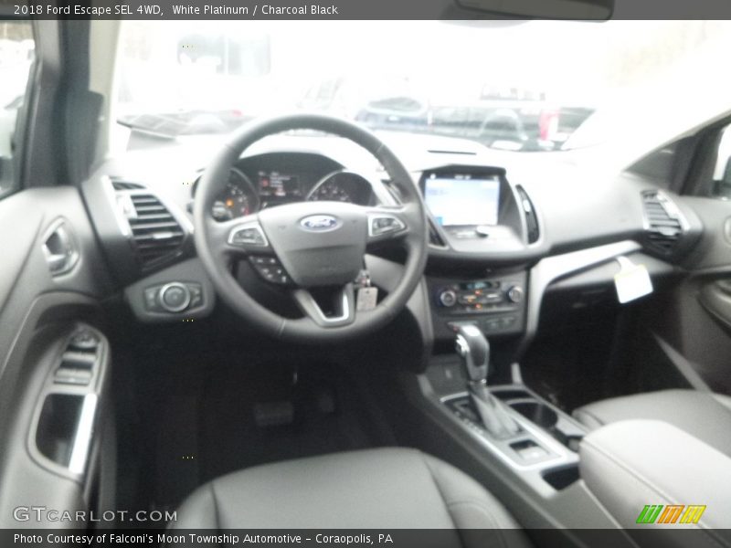 White Platinum / Charcoal Black 2018 Ford Escape SEL 4WD
