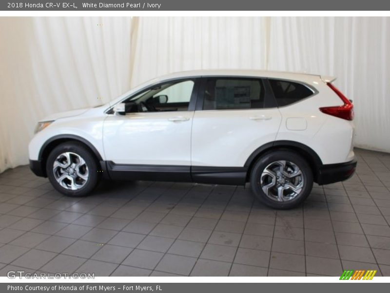 White Diamond Pearl / Ivory 2018 Honda CR-V EX-L