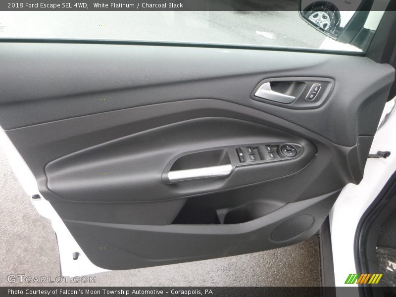 White Platinum / Charcoal Black 2018 Ford Escape SEL 4WD