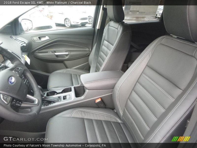 White Platinum / Charcoal Black 2018 Ford Escape SEL 4WD