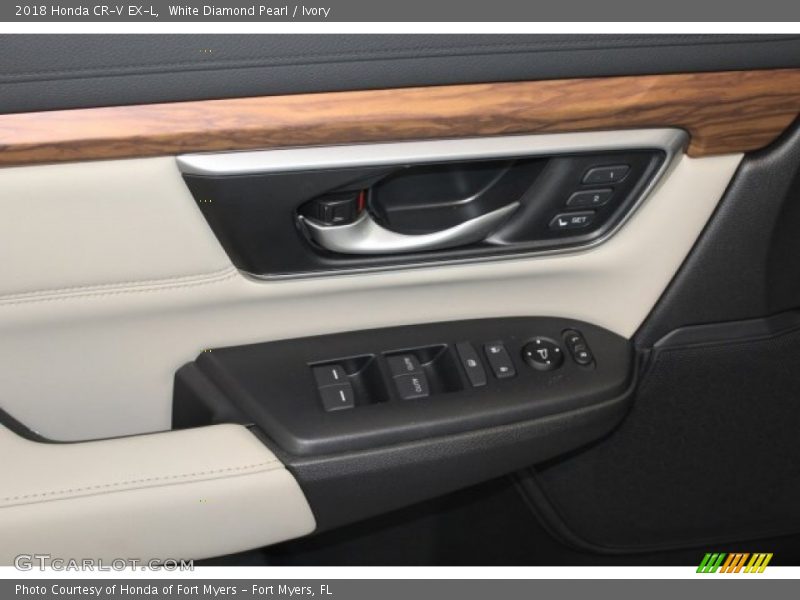 White Diamond Pearl / Ivory 2018 Honda CR-V EX-L