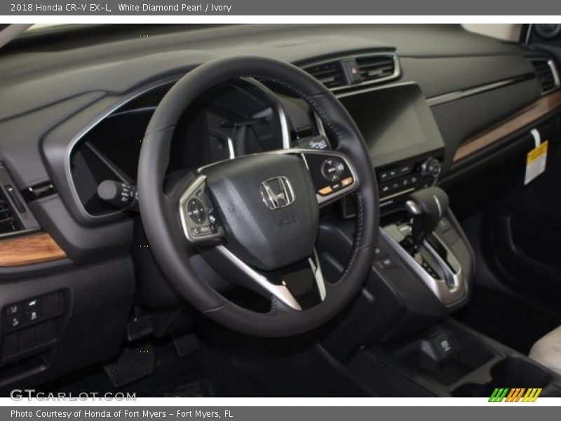 White Diamond Pearl / Ivory 2018 Honda CR-V EX-L