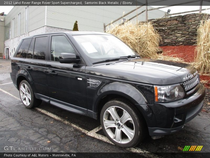 Santorini Black Metallic / Ebony 2012 Land Rover Range Rover Sport Supercharged