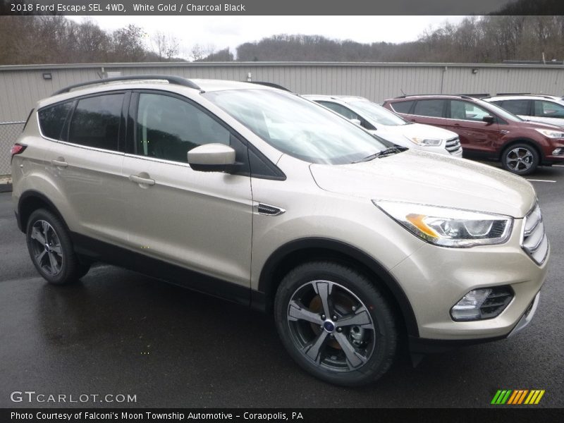 White Gold / Charcoal Black 2018 Ford Escape SEL 4WD