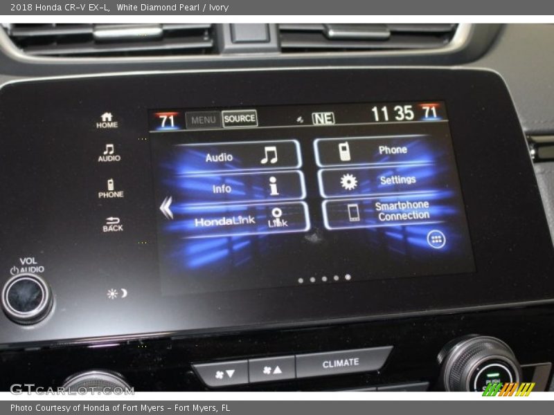 White Diamond Pearl / Ivory 2018 Honda CR-V EX-L