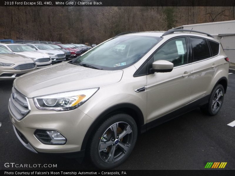 White Gold / Charcoal Black 2018 Ford Escape SEL 4WD