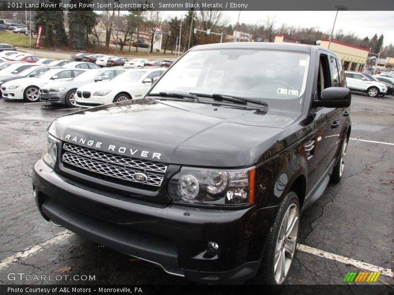 Santorini Black Metallic / Ebony 2012 Land Rover Range Rover Sport Supercharged