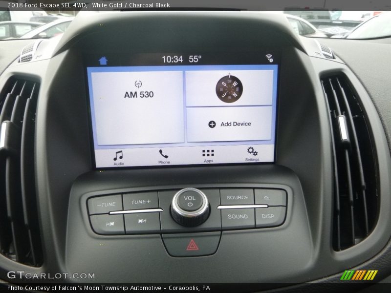 White Gold / Charcoal Black 2018 Ford Escape SEL 4WD