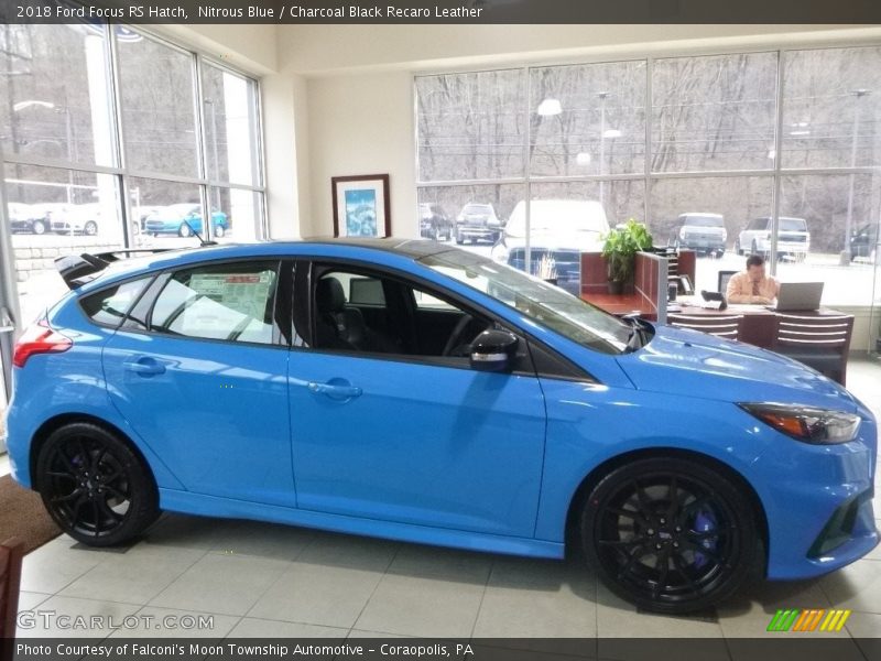 Nitrous Blue / Charcoal Black Recaro Leather 2018 Ford Focus RS Hatch