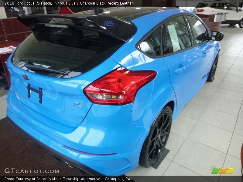 Nitrous Blue / Charcoal Black Recaro Leather 2018 Ford Focus RS Hatch
