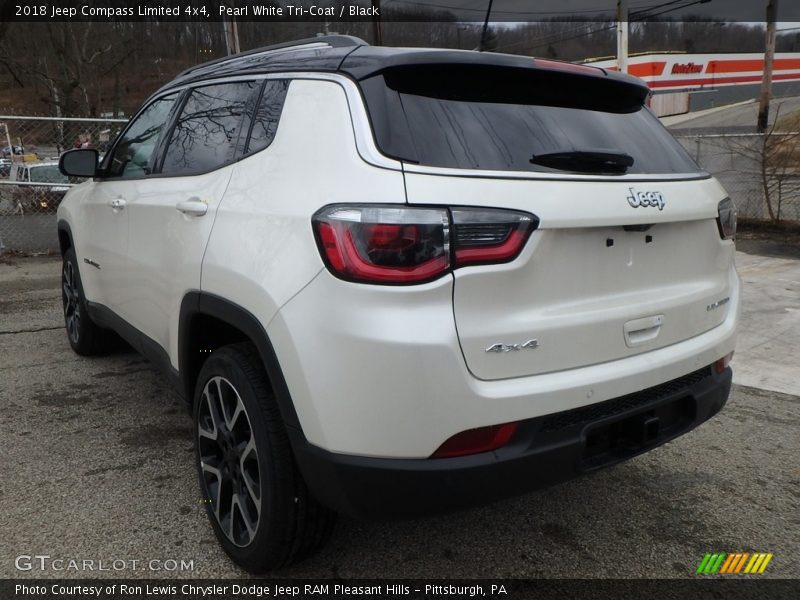 Pearl White Tri–Coat / Black 2018 Jeep Compass Limited 4x4