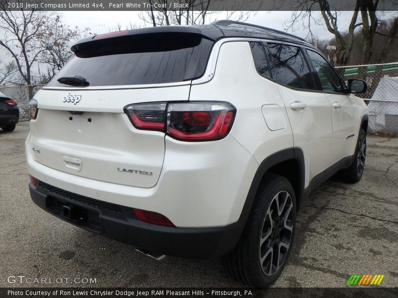 Pearl White Tri–Coat / Black 2018 Jeep Compass Limited 4x4
