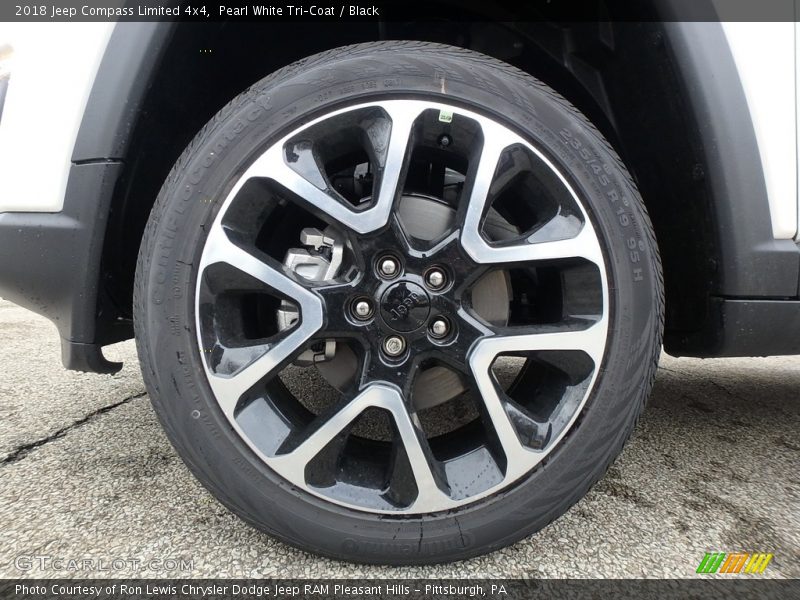Pearl White Tri–Coat / Black 2018 Jeep Compass Limited 4x4