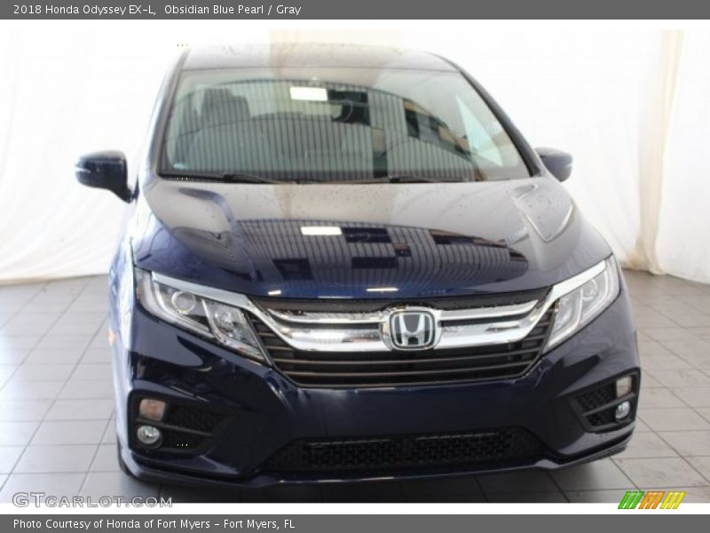 Obsidian Blue Pearl / Gray 2018 Honda Odyssey EX-L