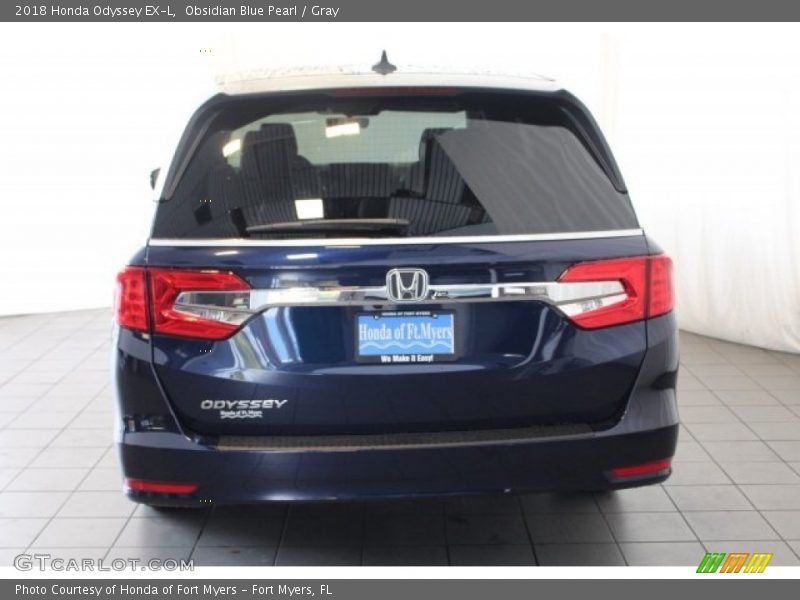 Obsidian Blue Pearl / Gray 2018 Honda Odyssey EX-L
