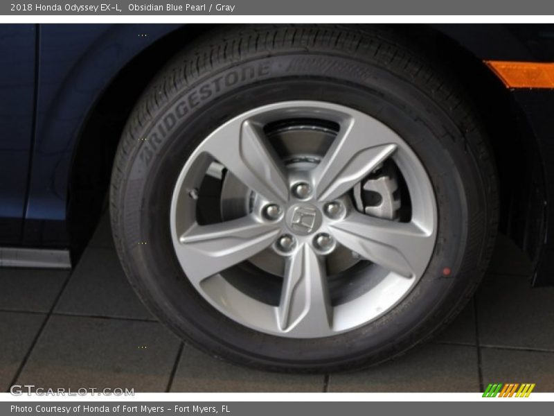 Obsidian Blue Pearl / Gray 2018 Honda Odyssey EX-L