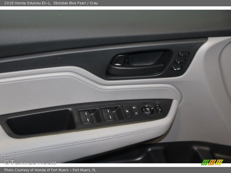 Obsidian Blue Pearl / Gray 2018 Honda Odyssey EX-L