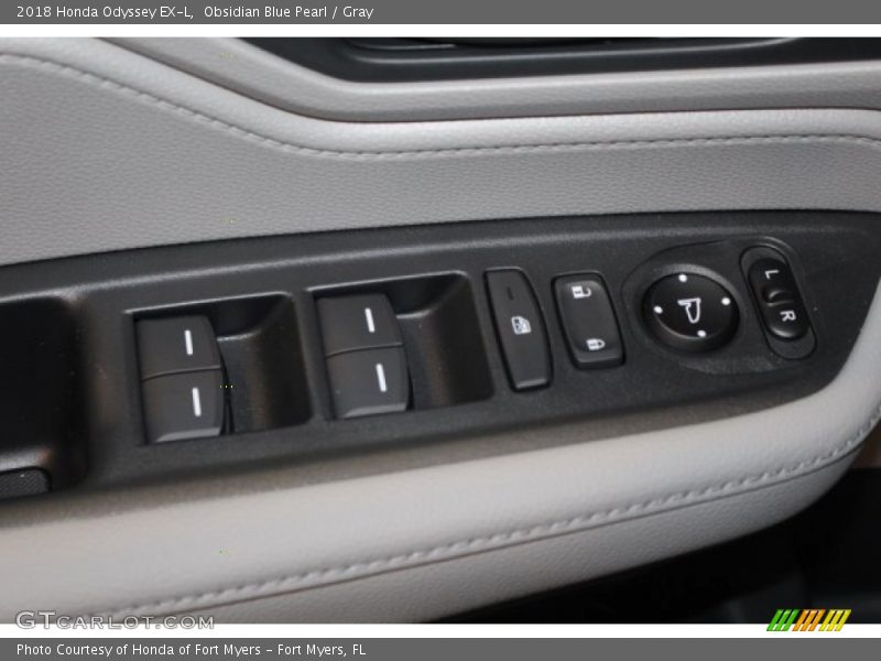 Obsidian Blue Pearl / Gray 2018 Honda Odyssey EX-L