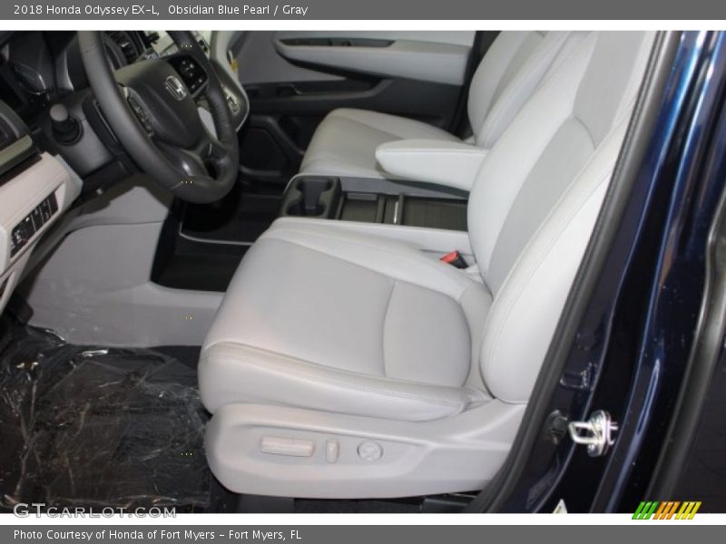 Obsidian Blue Pearl / Gray 2018 Honda Odyssey EX-L