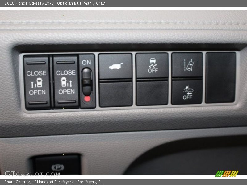 Obsidian Blue Pearl / Gray 2018 Honda Odyssey EX-L