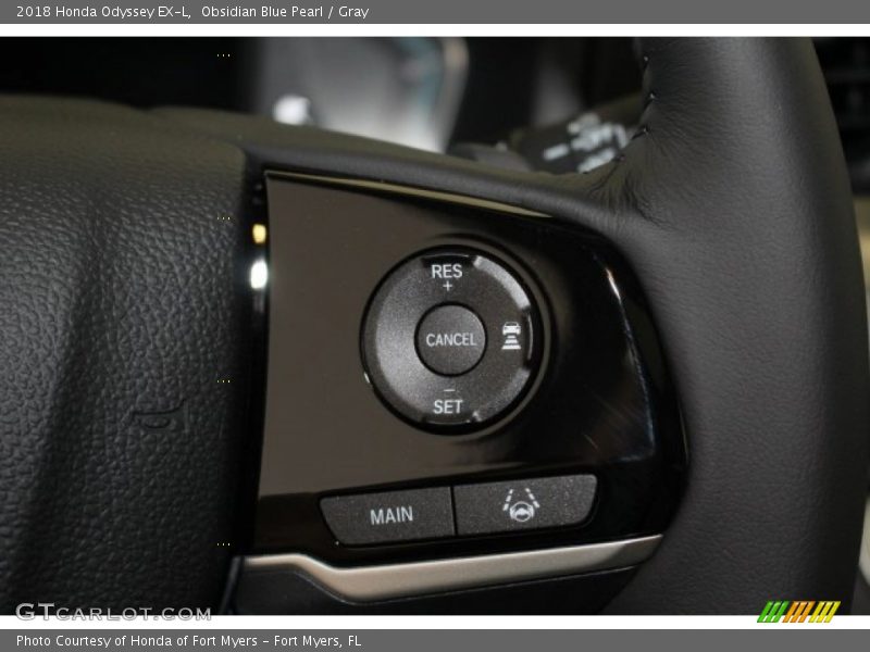 Obsidian Blue Pearl / Gray 2018 Honda Odyssey EX-L