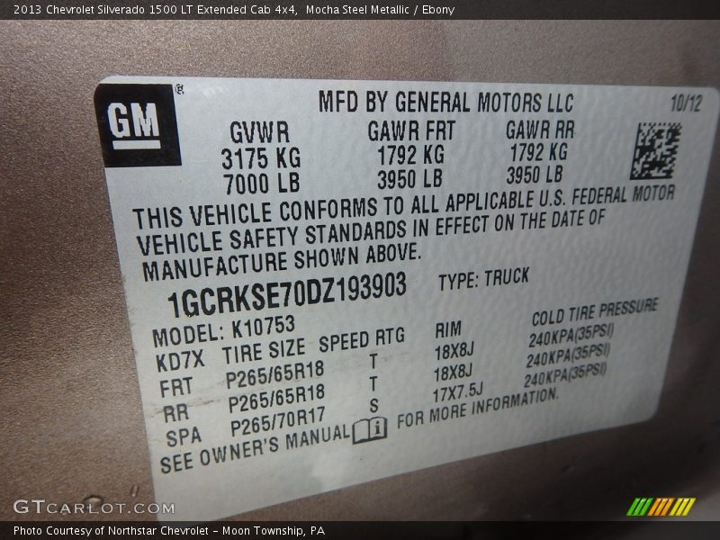 Mocha Steel Metallic / Ebony 2013 Chevrolet Silverado 1500 LT Extended Cab 4x4