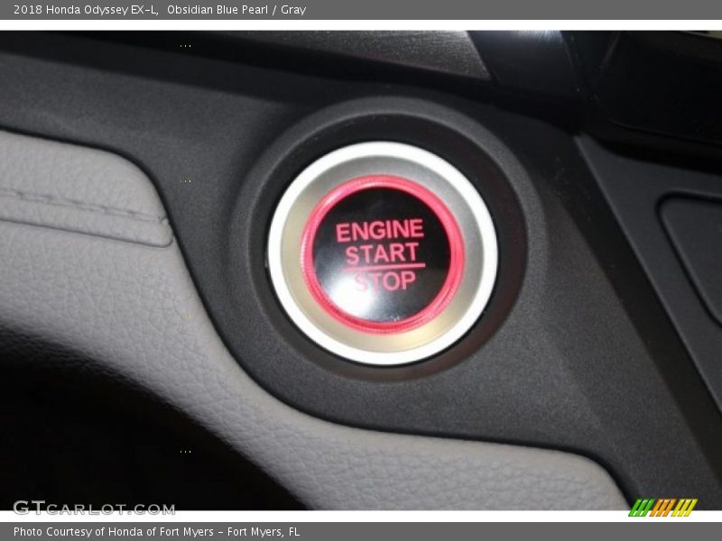 Obsidian Blue Pearl / Gray 2018 Honda Odyssey EX-L