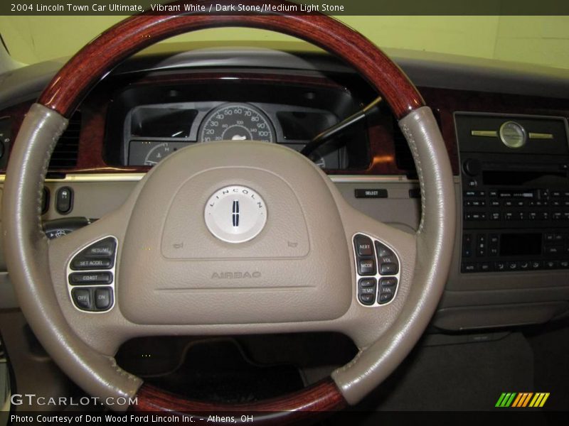 Vibrant White / Dark Stone/Medium Light Stone 2004 Lincoln Town Car Ultimate