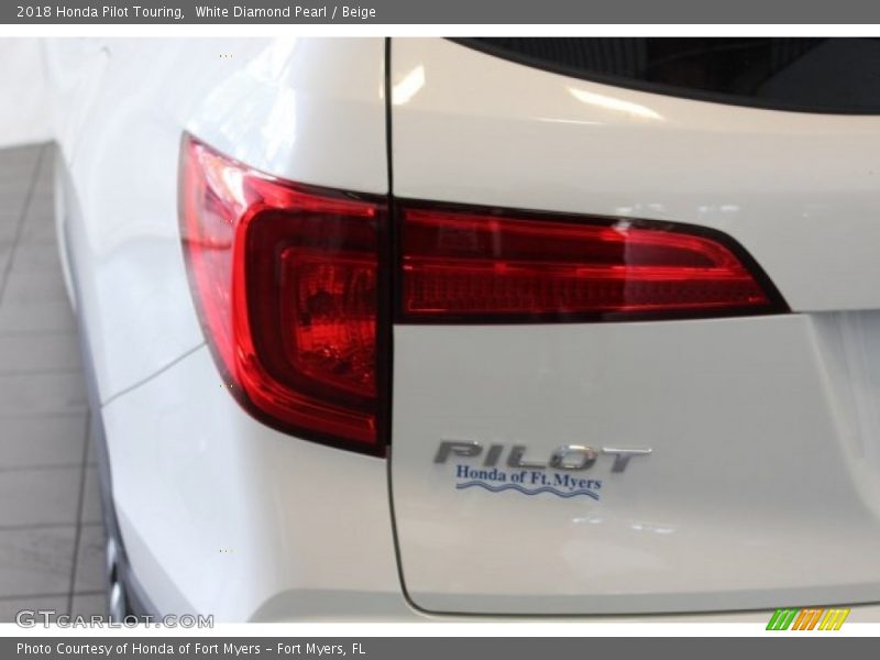 White Diamond Pearl / Beige 2018 Honda Pilot Touring