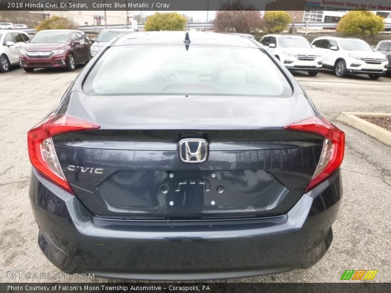 Cosmic Blue Metallic / Gray 2018 Honda Civic EX Sedan
