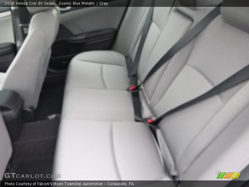 Cosmic Blue Metallic / Gray 2018 Honda Civic EX Sedan