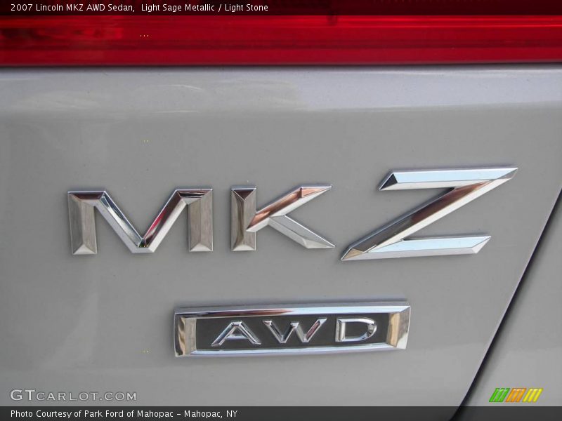 Light Sage Metallic / Light Stone 2007 Lincoln MKZ AWD Sedan