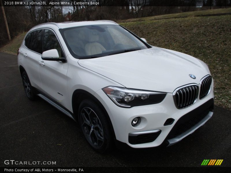 Alpine White / Canberra Beige 2018 BMW X1 xDrive28i