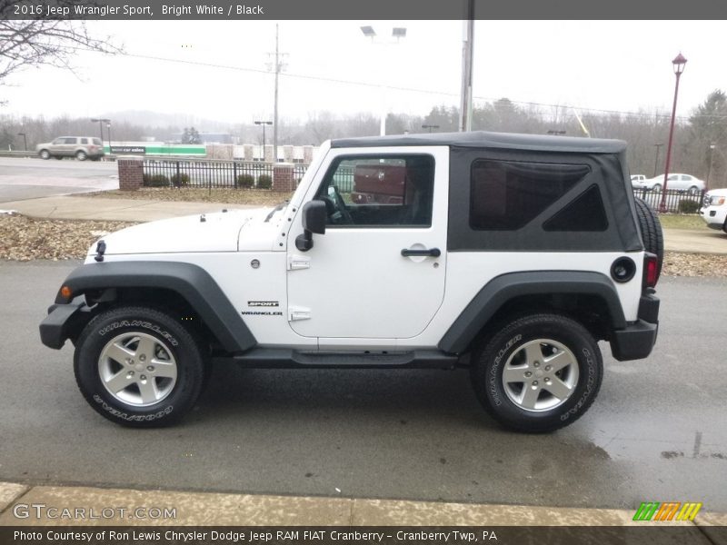 Bright White / Black 2016 Jeep Wrangler Sport