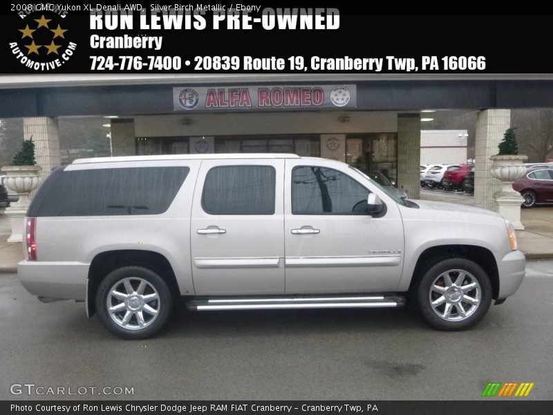 Silver Birch Metallic / Ebony 2008 GMC Yukon XL Denali AWD