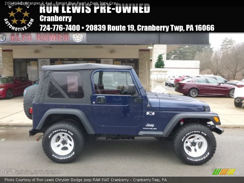 Patriot Blue Pearl / Dark Slate Gray 2004 Jeep Wrangler X 4x4