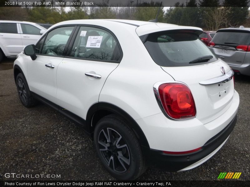 White (Bianco) / Black 2018 Fiat 500X Pop AWD